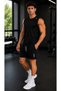 3-Piece Breathable Fabric Fitness Tennis Sports Shorts - 4