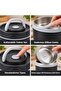 3 Layer Fan 304 Stainless Steel Food Thermos 420+420+550ml with Thermal Insulation Bag Black - 6