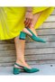 Maria Emerald Green Calf Suede 5 cm Heel Sandals - 5