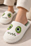 Women's Cute Face Design, Boucle, Plush House Slippers - 3