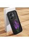 Infinix Smart 8/8 Pro Compatible Black Silicone Lavender Butterfly Pattern Shock-Absorbing Protective Case with Camera Protection - 2