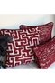 "Scarlet" Patterned Cushion Cover - 45X45 - Burgundy - 2