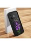 Vivo V60 Compatible Black Silicone Lavender Butterfly Pattern Shock-Absorbing Protective Case with Camera Protection - 2