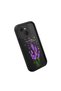 Tecno Spark 40C Compatible Black Silicone Lavender Butterfly Pattern Shock-Absorbing Protective Case with Camera Protection - 3