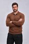 Men's Winter Large Size Pocket Polo Tile Sweatshirt - 5