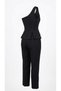 Black One-Shoulder Blazer Suit - 2