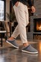 Lafont Comfortable Sole Winter Men's House Slippers with Fur Inside - 3