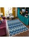 Eta Geometric Waves Patterned Woven Base Decorative Carpet Eta4215 - 2