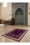 Plum Tulip Patterned Prayer Rug - Dowry and Gift Prayer Rug - 3