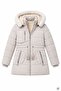 Gray Girls' Plush Fur Inside, Tassel Detailed, Removable Hooded, Long Cut Coat 24868 - 4