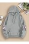 Unisex Sleeve Printed Hooded Kangaroo Pocket Comfortable Fit Regular Cut Sweatshirt - 2