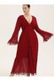 Rochie maxi, bordo - 4XL - 2