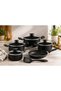10 pcs Black Aluminum Cookware Set with Starflon Excellent Nonstick Coating - 3