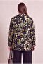 Shiny Outside, Viscose Inside, Plus Size Blouse Khaki - 4