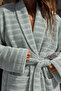 Lily |   Cotton Unisex Shawl Collar Striped Bathrobe with Pockets |   Women's Bathrobe |   Men's Bathrobe |   Bathroom |   Home Textiles |   Dowry - 1 Piece - 3