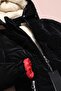 Black Girl's Inflatable Coat with Drawstring Waist, Plush Fur Inside and Removable Hood 24889 - 6