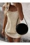 Rochie mini, bej - S