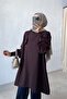 Rose Silk Cupra Sleeve Tunic - Brown - 3