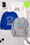 Rainbow Printed 3-Piece Girls' Sweatshirt - 2