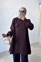Rose Silk Cupra Sleeve Tunic - Brown