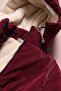 Burgundy Girl's Detachable Hooded Inflatable Coat with Belt and Fur Inside 24882 - 6