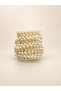 Cream Color Solid Full Pearl Ribbon 7 mm 9 Meters – Dowry Decoration, Jewelry Accessory, Hobby and Decorative Pearl Ribbon - 2