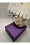 Zircon Stone Flower Garden Model 6-Piece Steel Earring Set - 3