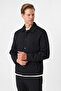 Black Men's Regular Fit Coat Bmn6001600000 - 4