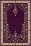 Plum Tulip Patterned Prayer Rug - Dowry and Gift Prayer Rug - 2
