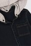 Boy's Hooded Navy Blue Denim Jacket - 4