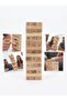 Wooden Stacking Blocks Game, Beige Hardwood Tower, Classic Size 54 Pieces with Box Cover, Strategy Game for Family - 3