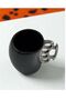 Ceramic Mug with Handle Metallic Gray Black Gift Mug with Handle - 3