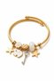Stainless Steel Charm Bracelet with Lucky Elephant and Star Motifs - Twisted Model Women's Jewelry - 2