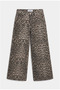 Palazzo Fit Leopar Desen Denim Jean - 5