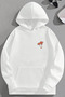 Unisex 3 Thread Cotton White Latropical Loose Fit Sweatshirt Hoodie - 2