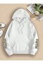 Unisex Sleeve Printed Hooded Kangaroo Pocket Comfortable Fit Regular Cut Sweatshirt - 2