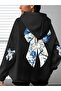 Unisex Sleeve Printed Hooded Kangaroo Pocket Comfortable Fit Regular Cut Sweatshirt