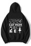 Unisex Oversize Cat Mom Hoodie Black
