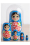 Wooden Matryoshka Doll Set of 5 – Nesting Russian Dolls Hand Painted Decorative Toy Gift - 3