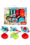 Deluxe Kitchen Gift Playset for Kids 16-Pieces Pretend Cooking Toy Set with Pots, Pans, Utensils, Plates & Cups Educational Role Play