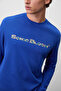 Juro men's organic cotton long sleeve blue t-shirt - 4