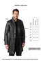 Brown Darryl Men's Buttoned Lined Epaulet Slit Collar Slim Fit Genuine Leather Coat - 7