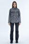Women's Double Pocket Snap Closure Oversize Denim Shirt - 4