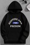 Unisex 3 Thread Cotton Black Supple Print Loose Fit Sweatshirt Hoodie