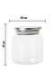 Set of 6 600 ml Labeled Glass Spice Jars |   Vacuum Sealed & Labeled Spice Container with Metal Lid |   Kitchen Organizer - 6