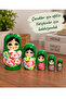 Wooden Matryoshka Doll Set of 5 – Nesting Russian Dolls Hand Painted Decorative Toy Gift