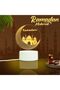 Ramadan Lights Mubarak Decoration LED Lights Lamp Crescent Moon Mosque, Stand Lamp USB - 3