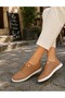 Tan Genuine Leather Women's Casual Shoes – Comfortable Orthopedic Sole Large Size 36-44 - 2
