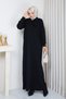 Women's Patterned Rose Detailed Mercerized Knitwear Dress - 3