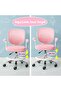 Kids Desk Chair Pink with Armrests, Adjustable Height Study Chair with Footrest, 90° Flip-Up Arms, Ergonomic 360° Swivel Rolling Chair for, Children Study Room, Home, office, School Lab Chair - 7